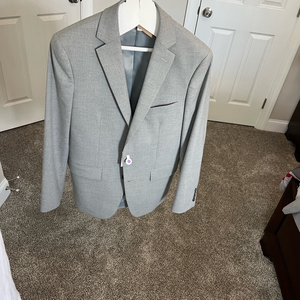 Apt. 9 38R Premier Flex Slim Fit Light Gray Men's Blazer